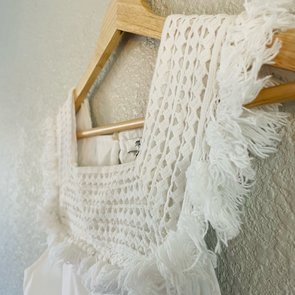 Madewell White Cotton Crochet Mini Dress - Picture 2 of 12